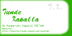 tunde kapalla business card